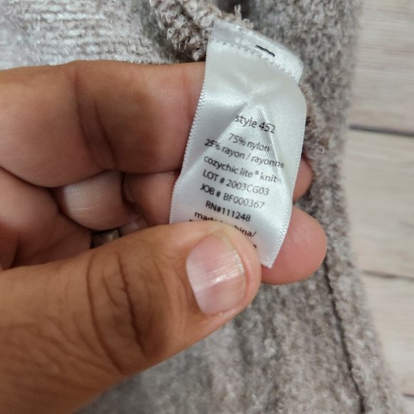 Barefoot Dreams Size Medium CozyChic Lite Style 452  Circle Cardigan Brown - Picture 16 of 16